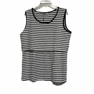 Smallshow Maternity Breast Feeding Tank Striped XL